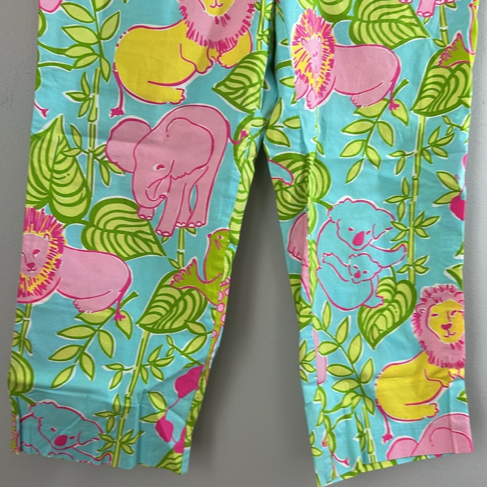 Lilly Pulitzer women's Lilly cropped pants Zoo jungle San Diego - Picture 3 of 7